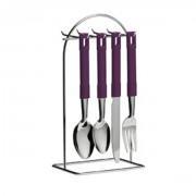 Lino 24pc Purple Cutlery Set