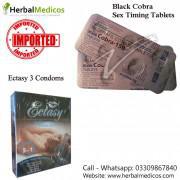 Pack Of 2 Black Cobra Tablets And Ectasy Condoms
