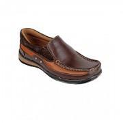 Brown Leather Slip On Digger Shoes