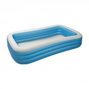 Inflatable Family Pool-Rectangle-White & Blue