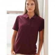 Maroon Poly Carbonate Polo Shirt For Women