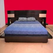 Cole Low Platform Bed with Two sideTables