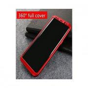 360 Degree Protection Case For Oppo F5 With Tempered Glass - Red
