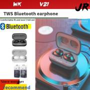 Remax WK TWS V21 Airdots Bluetooth With Charging Dock (New Model)