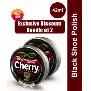 Pack of 2 Cherry Shoe Polish - 42ml - Black