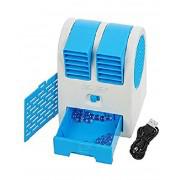 Mini Cooling Fan Usb Battery Operated Portable Air Conditioner Cooler,blue Color