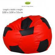 Football Bean Bag Leather-Red