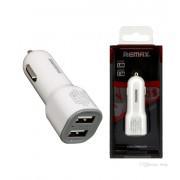 Remax Dual USB Port 2.1A Fast Car Charger - White