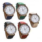 Pack of 5 Multicolour Leather Watches