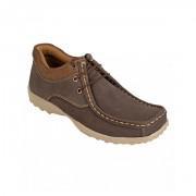 Brown Leather Lace Up Digger Shoes