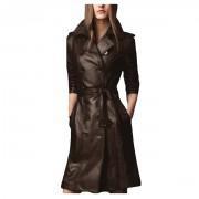 Brown Leather Long coat