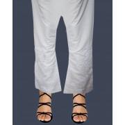 Off White Embriodered Bell Trouser Pant For Women