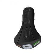 QC3.0 Quick Charge Car Charger Safety Hammer 3 Port QC3.0 + 3.5A + Type C - Black