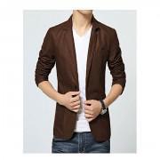 Choclate Brown Slim Fit Pu Choclate Brown Leather Coat