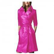 Pink Leather Long coat
