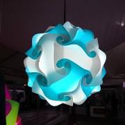 Thai Blue & White Round Lamp